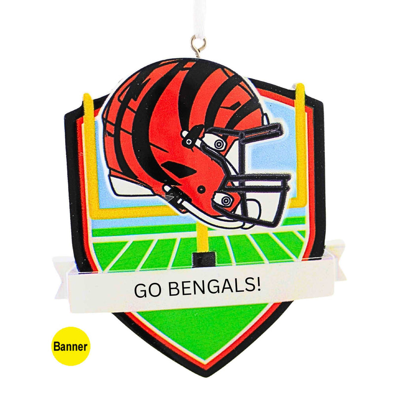Polarx Nfl Cincinnati Bengals Personalized Shield Ornament - - SBKGifts.com