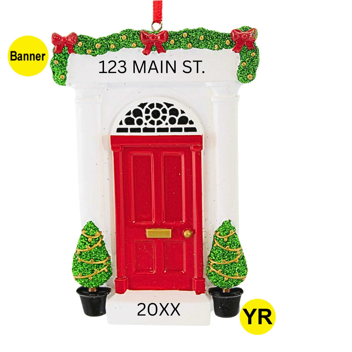 Polarx Elegant Door W/Garland Overhang - - SBKGifts.com