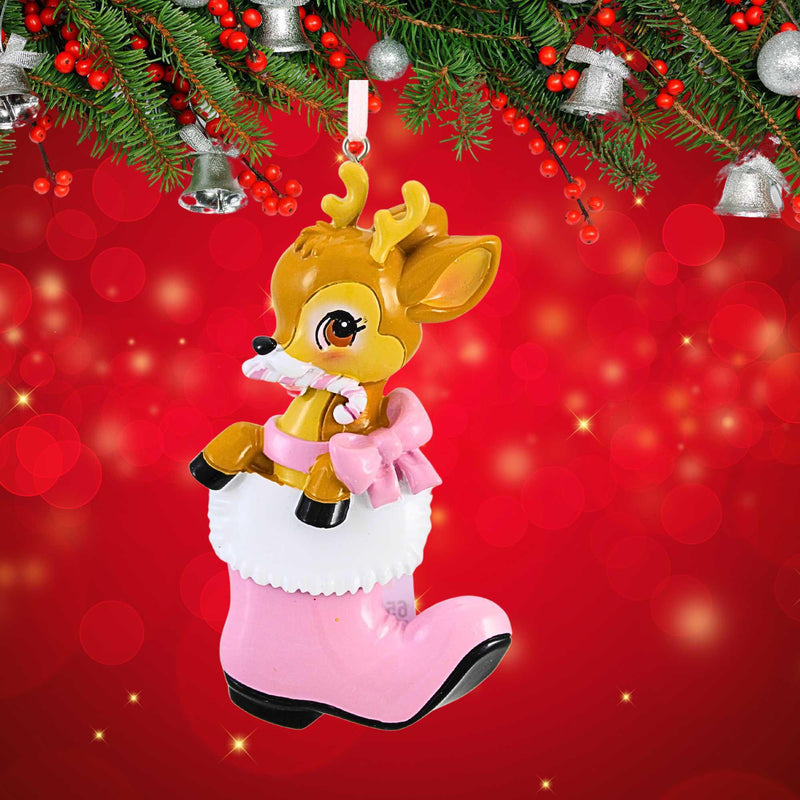 Polarx Baby Deer In Pink Boot - - SBKGifts.com