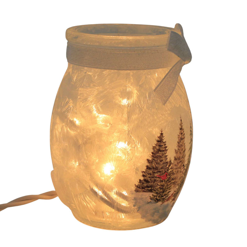 Stony Creek Forest Snowman Pre-Lit Small Jar - - SBKGifts.com