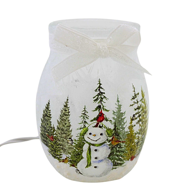 Stony Creek Forest Snowman Pre-Lit Small Jar - - SBKGifts.com