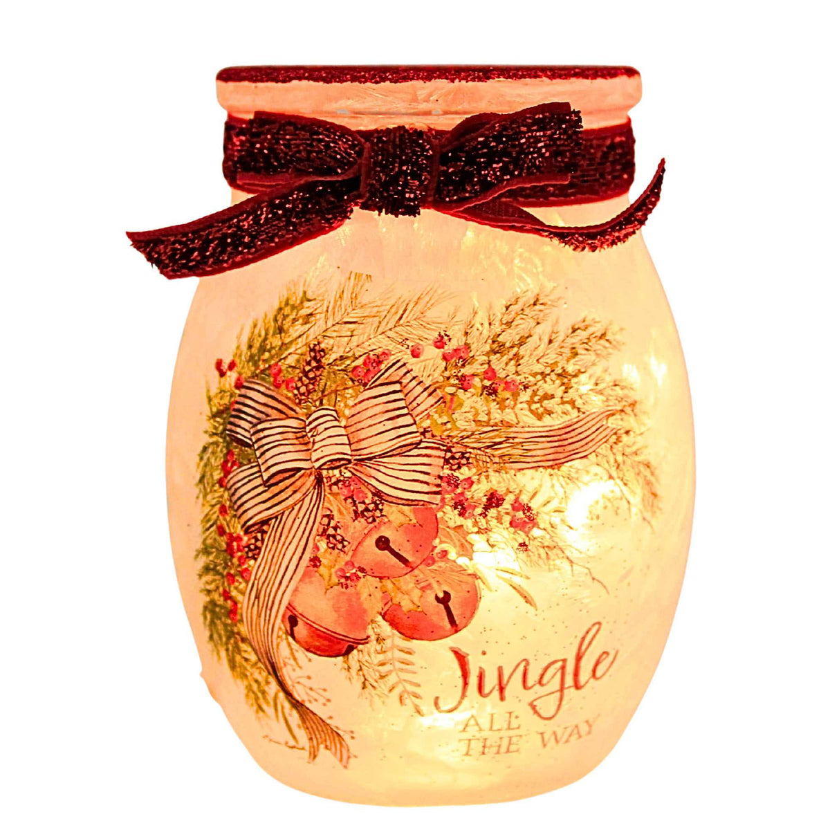 (65498) Holiday Bells Pre-Lit Small Jar