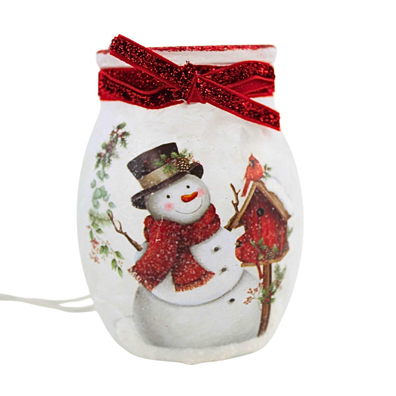 Stony Creek Happy Snowman Small Pre-Lit Jar - - SBKGifts.com