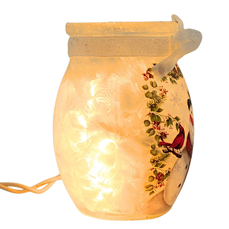 Stony Creek Happy Snowman Small Pre-Lit Jar - - SBKGifts.com