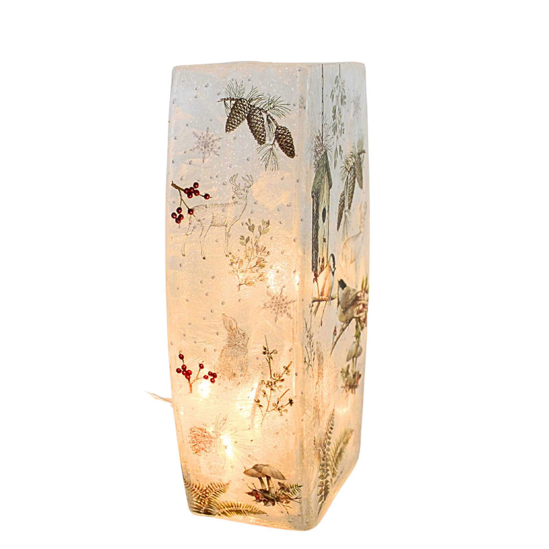 Stony Creek Winter Chickadees Pre-Lit Med Vase - - SBKGifts.com
