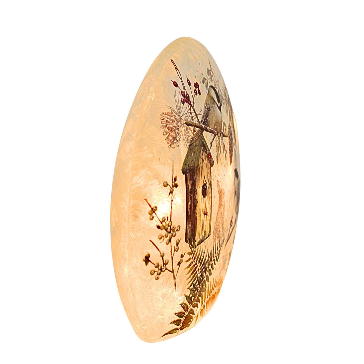 Stony Creek Winter Chickadees Pre-Lit Small Round Orb - - SBKGifts.com
