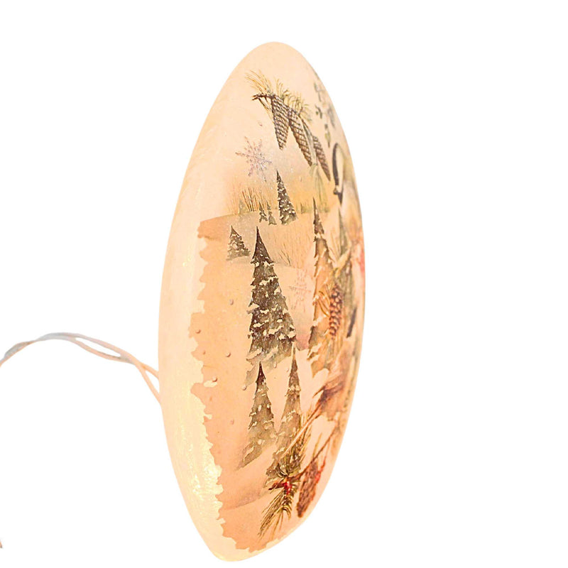 Stony Creek Winter Chickadees Pre-Lit Small Round Orb - - SBKGifts.com