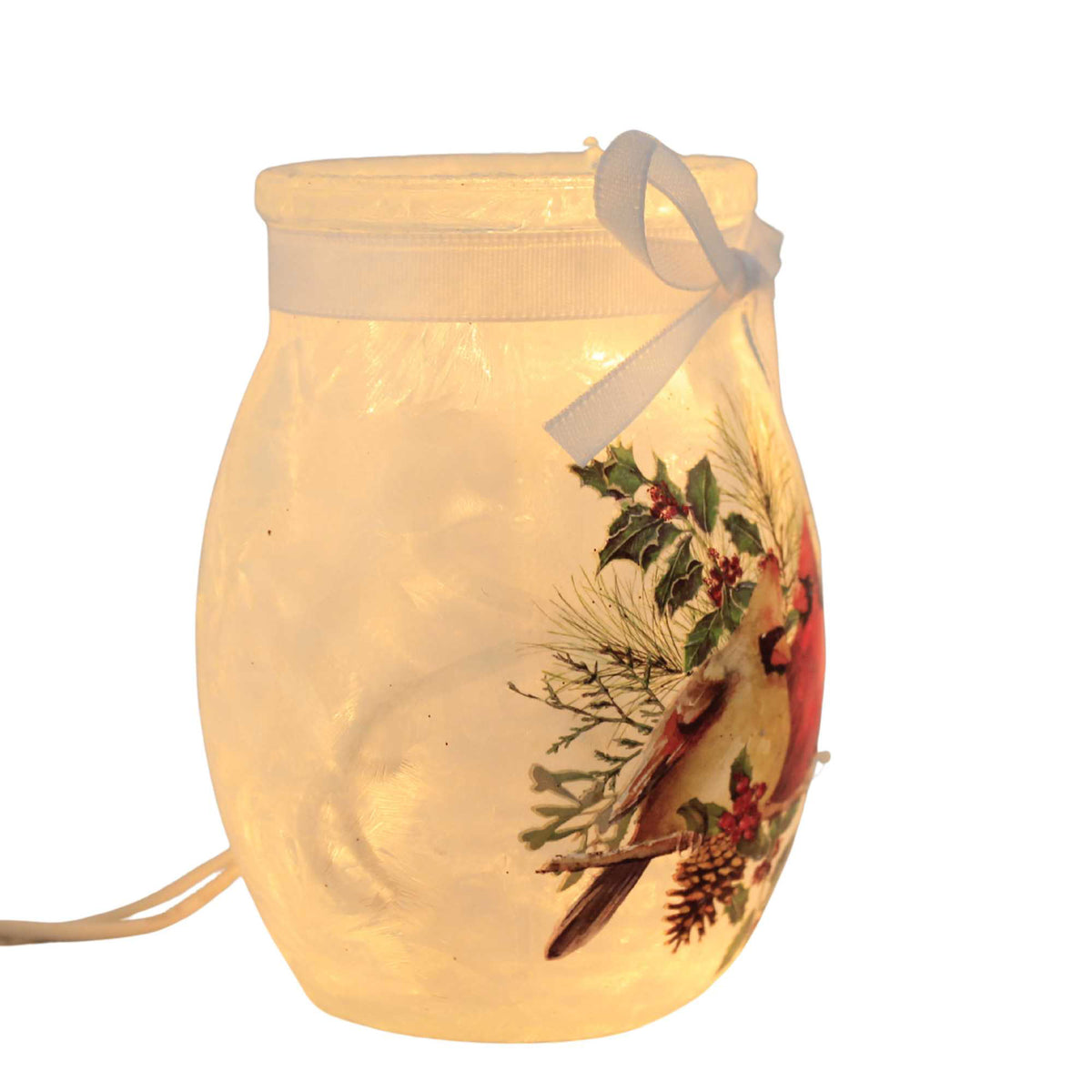Stony Creek Winter Cardinal Couple Pre-Lit Small Jar - - SBKGifts.com