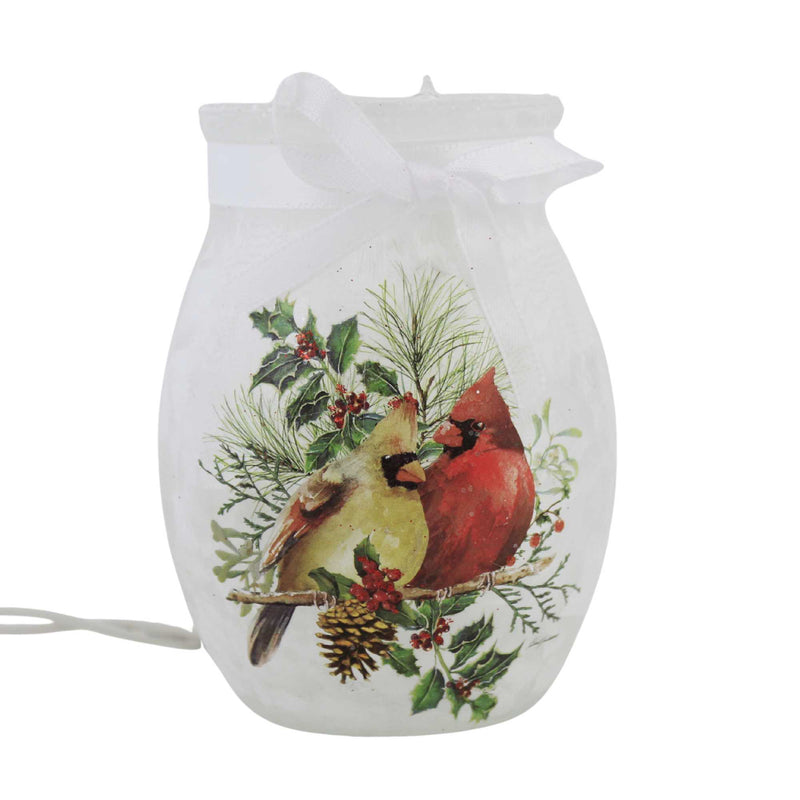 Stony Creek Winter Cardinal Couple Pre-Lit Small Jar - - SBKGifts.com