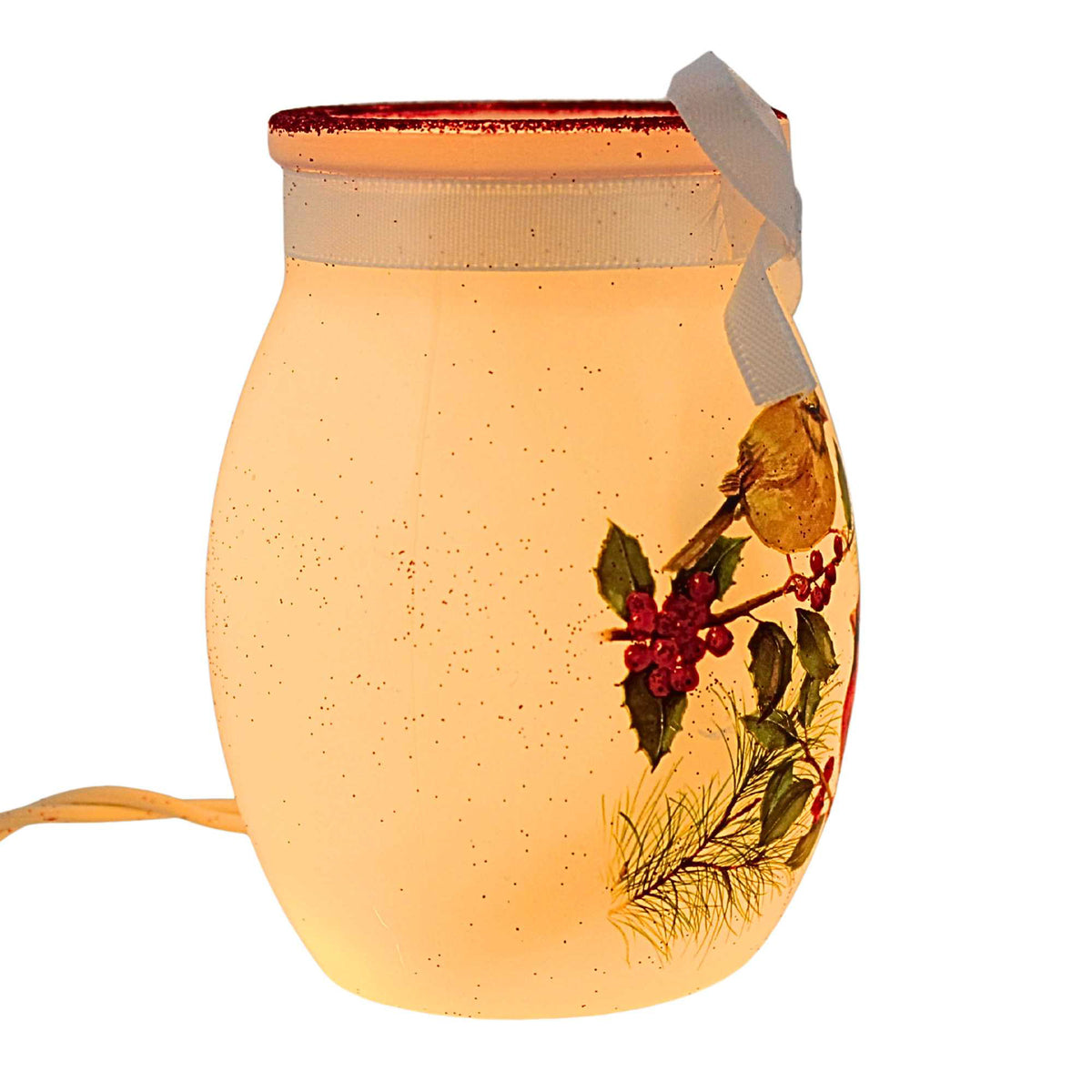 Stony Creek Winter Cardinal Couple Pre-Lit Small Jar - - SBKGifts.com