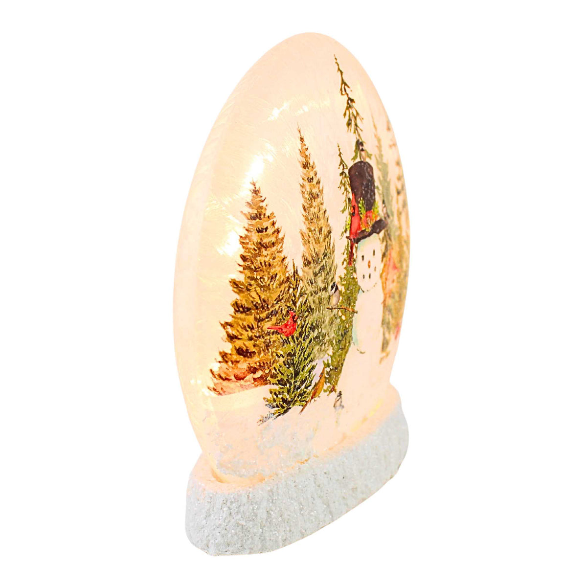 Stony Creek Forest Snowman Pre-Lit Round Orb - - SBKGifts.com