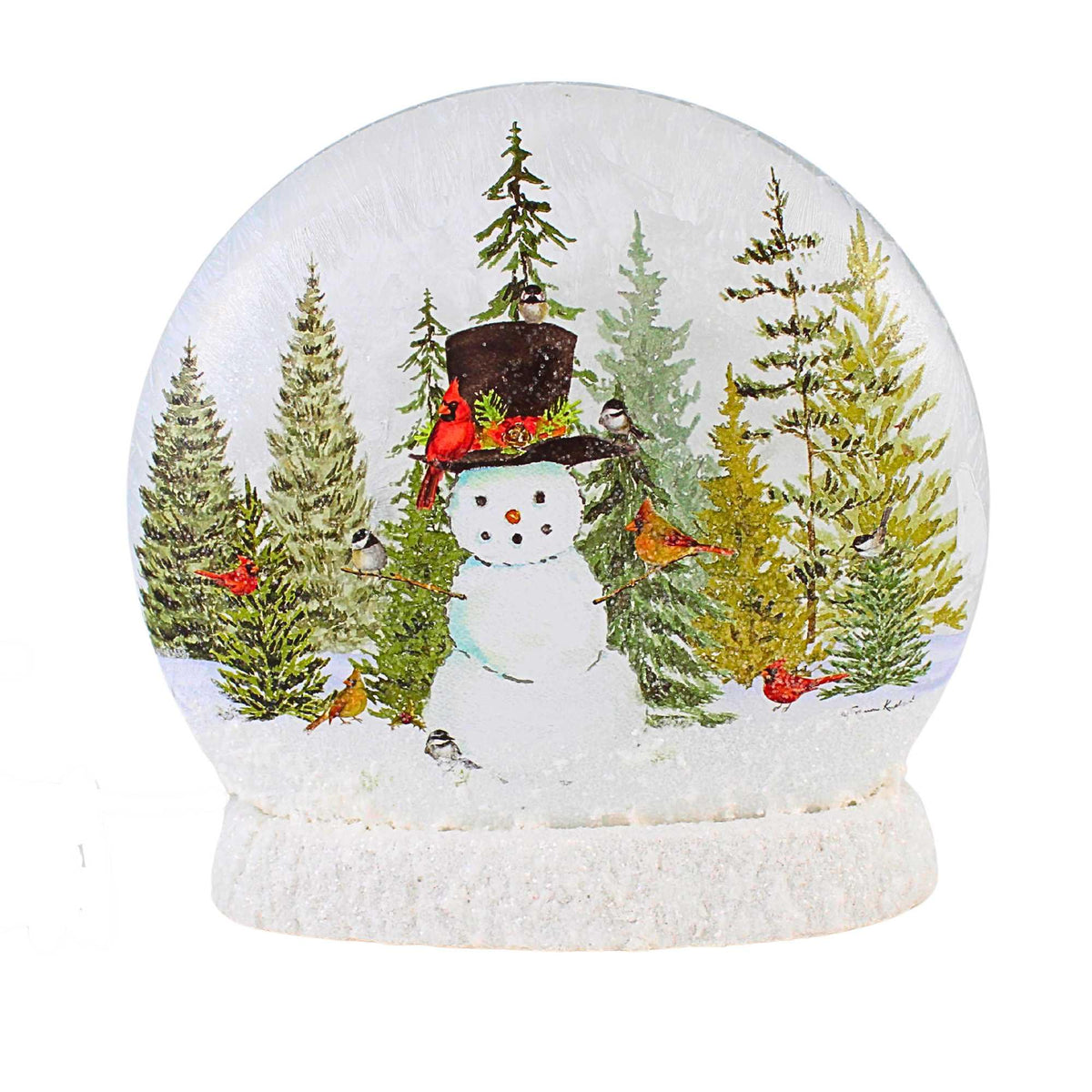 Stony Creek Forest Snowman Pre-Lit Round Orb - - SBKGifts.com