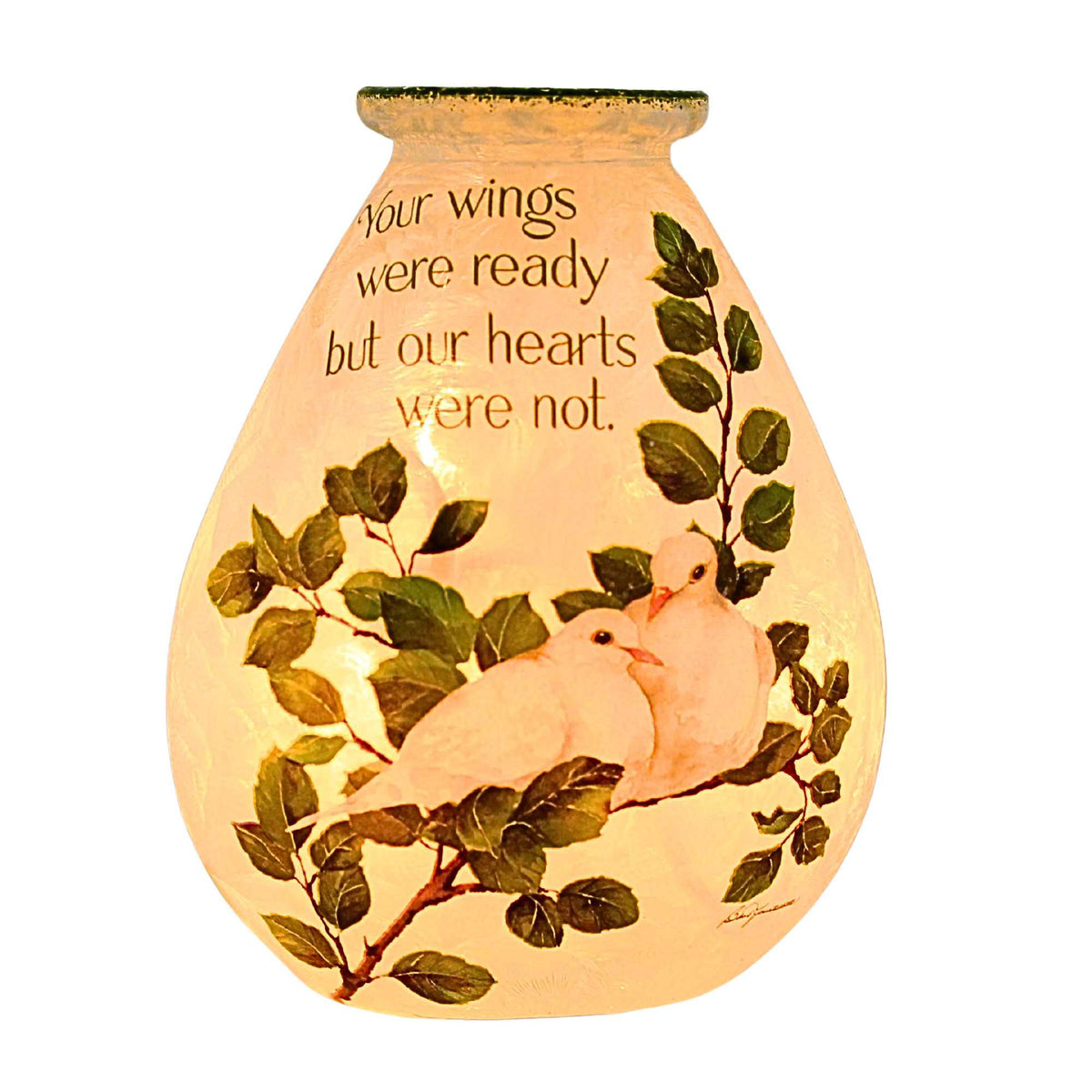 Dove Love Pre-Lit Glass Jar 65524