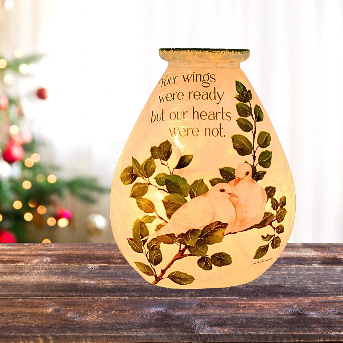 Stony Creek Dove Love Pre-Lit Glass Jar - - SBKGifts.com