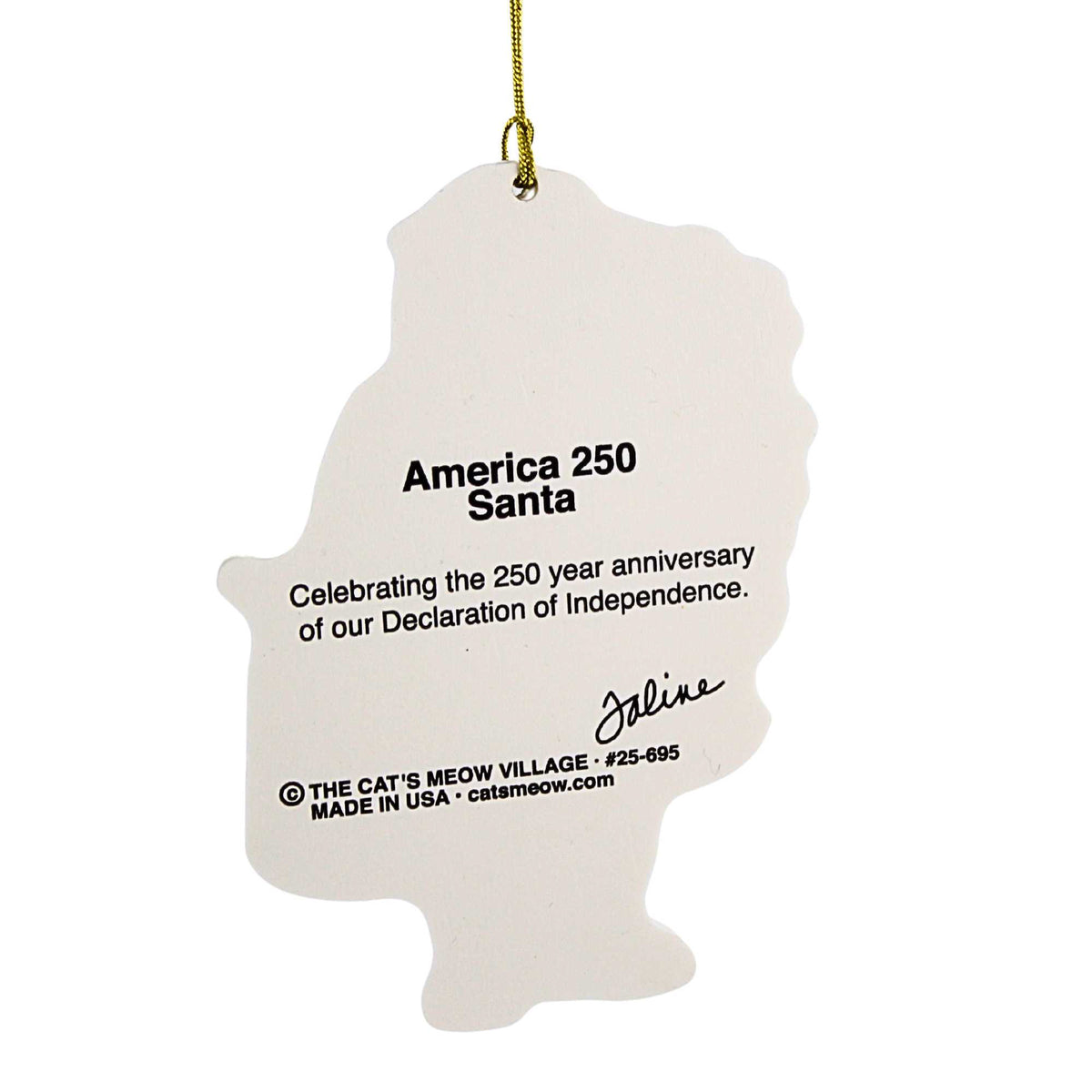 Cat's Meow Village America 250 Santa Ornamewnt - - SBKGifts.com