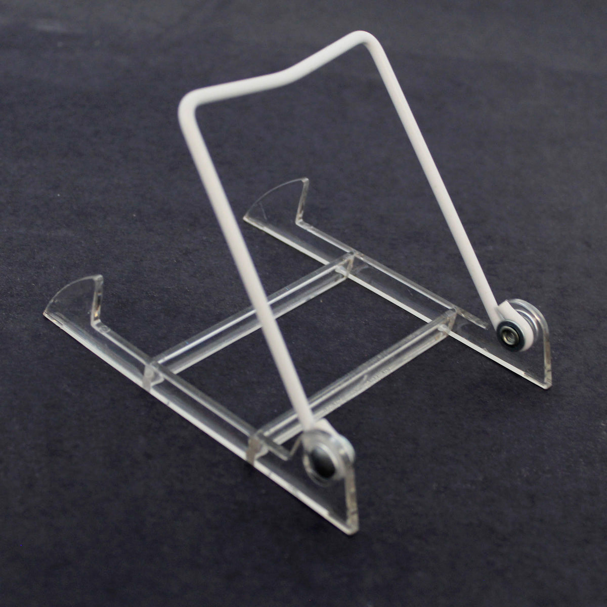 Bards Brand Folding White/Clear Plastic Easel Stand - - SBKGifts.com