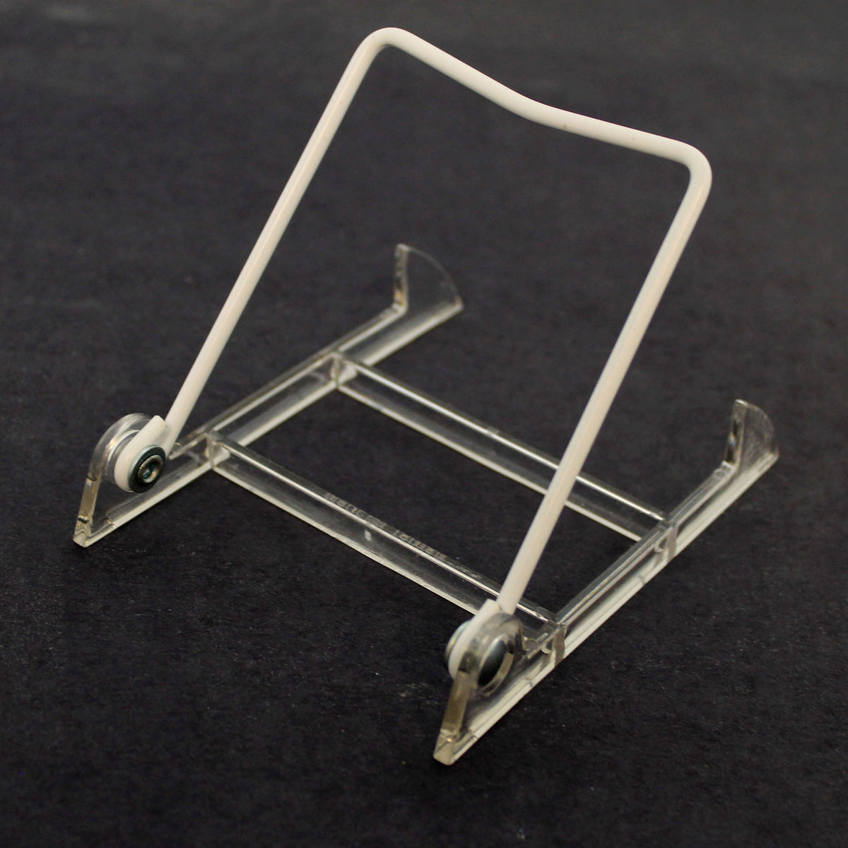 Bards Brand Folding White/Clear Plastic Easel Stand - - SBKGifts.com