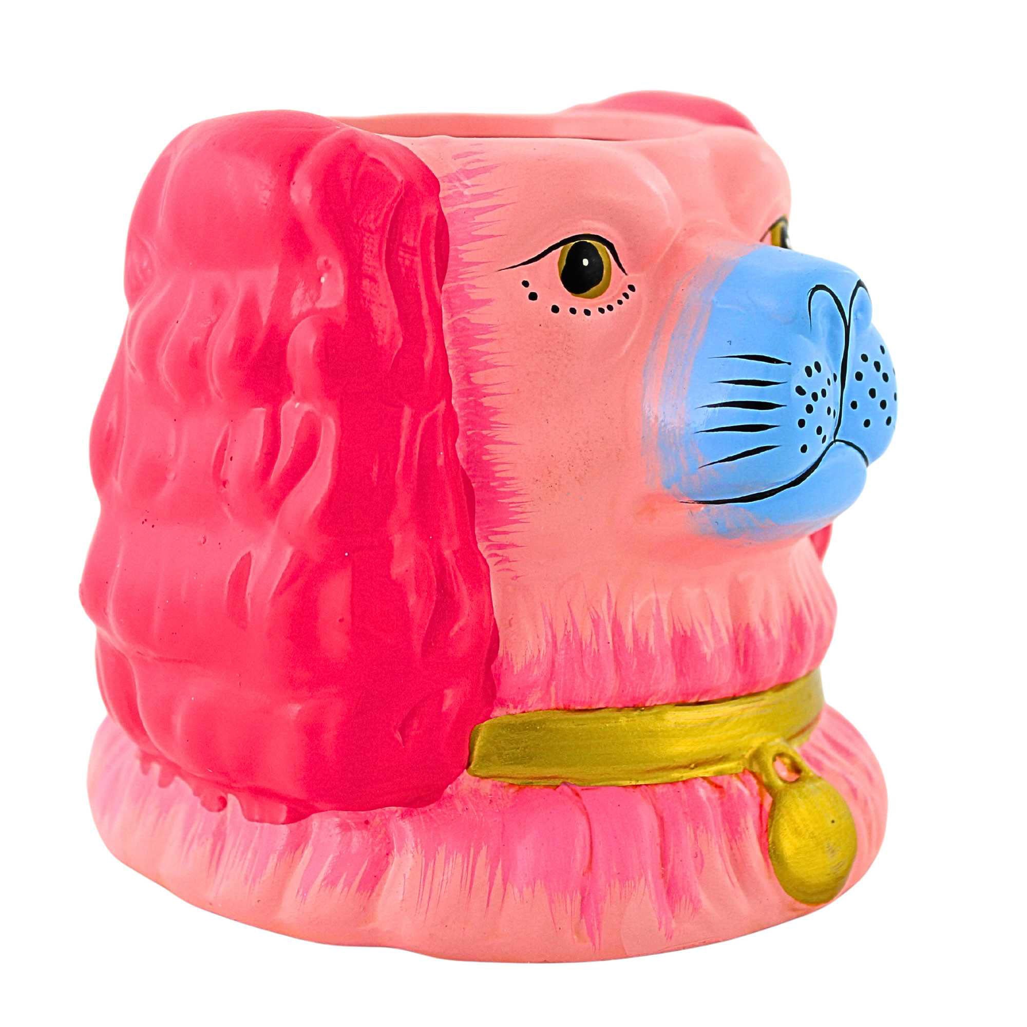pinkdog様 Cody Foster 4.25In Staffordshire Dog Pink, Ceramic, King Charles