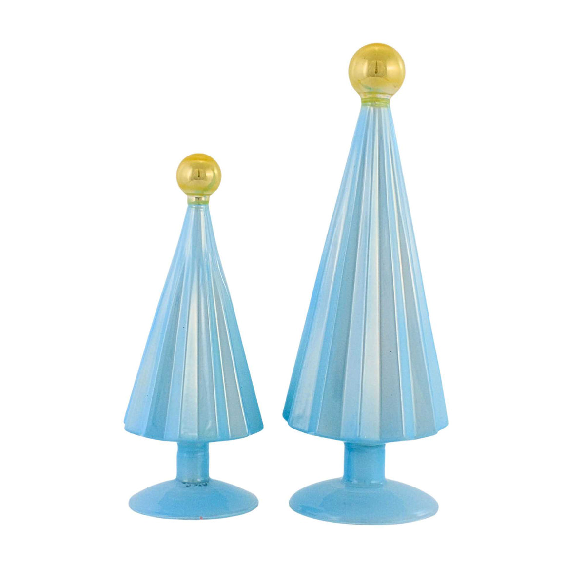 Cody Foster Pleated Trees Sky Blue/Gold - - SBKGifts.com