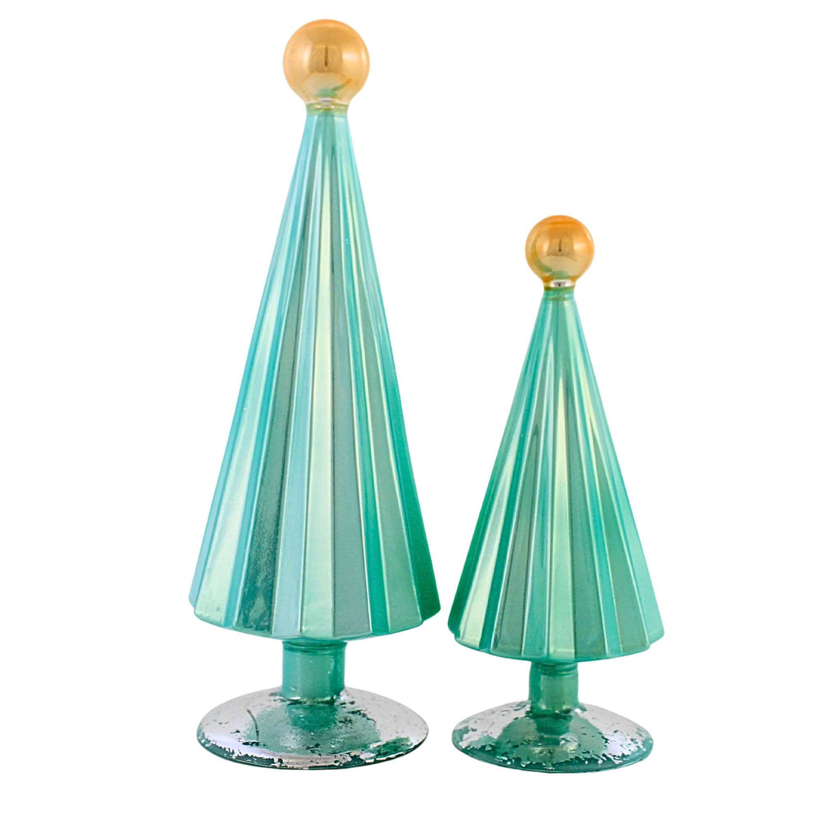Cody Foster Pleated Trees Mint/Orange - - SBKGifts.com