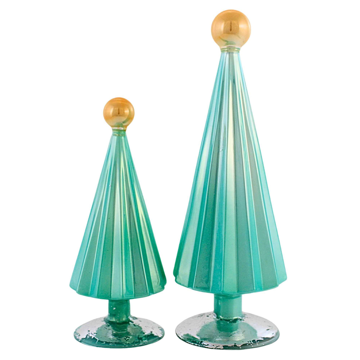 Cody Foster Pleated Trees Mint/Orange - - SBKGifts.com