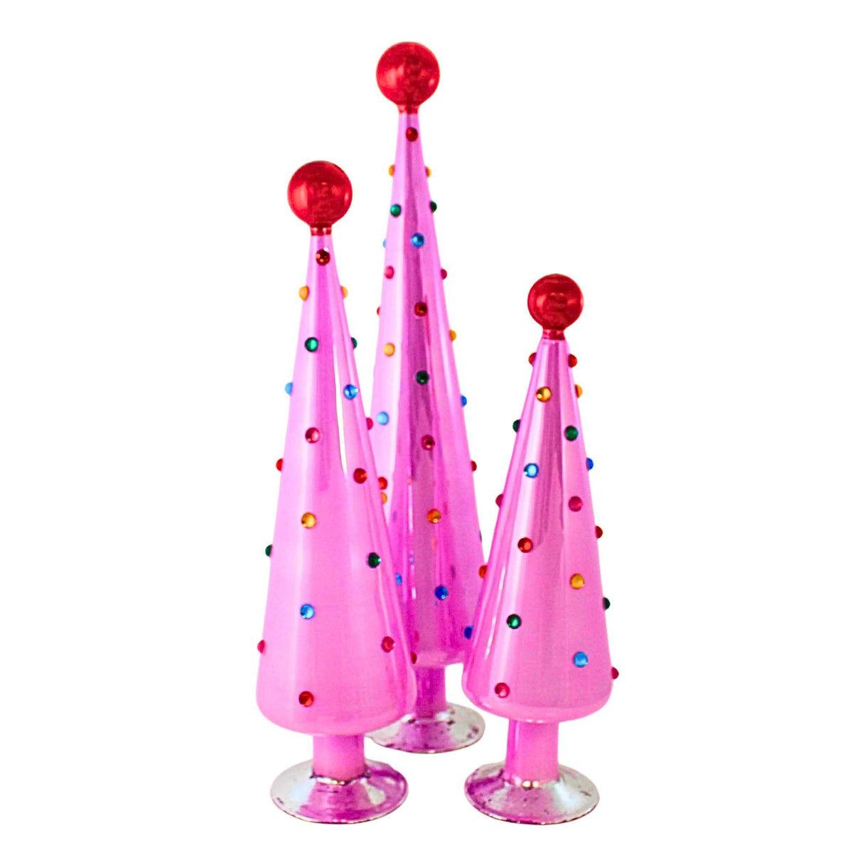 65633 Decorated Dotted Trees Taffy Pink CD1922T
