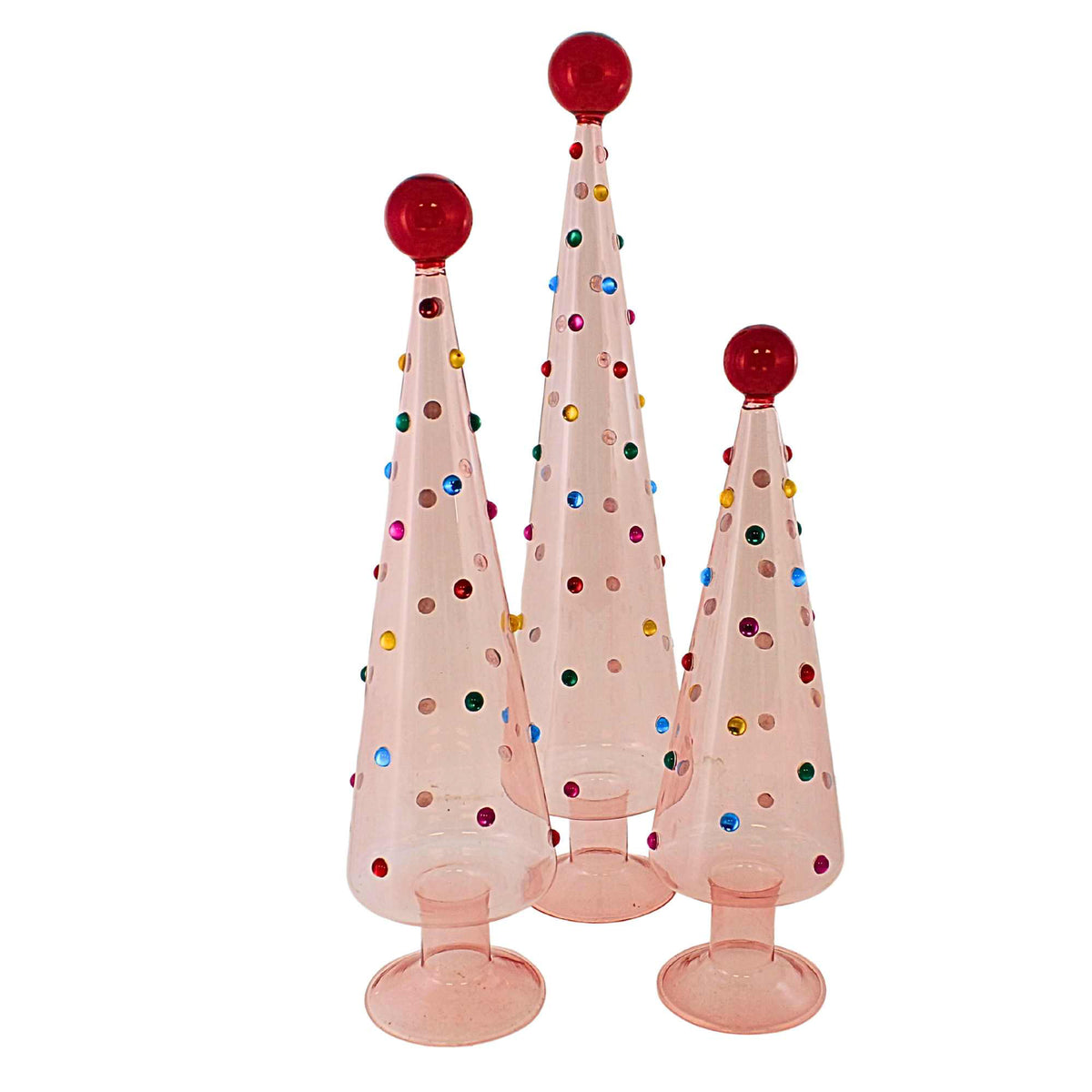 65634 Decorated Dotted Trees Translucent Pink CD1922TP