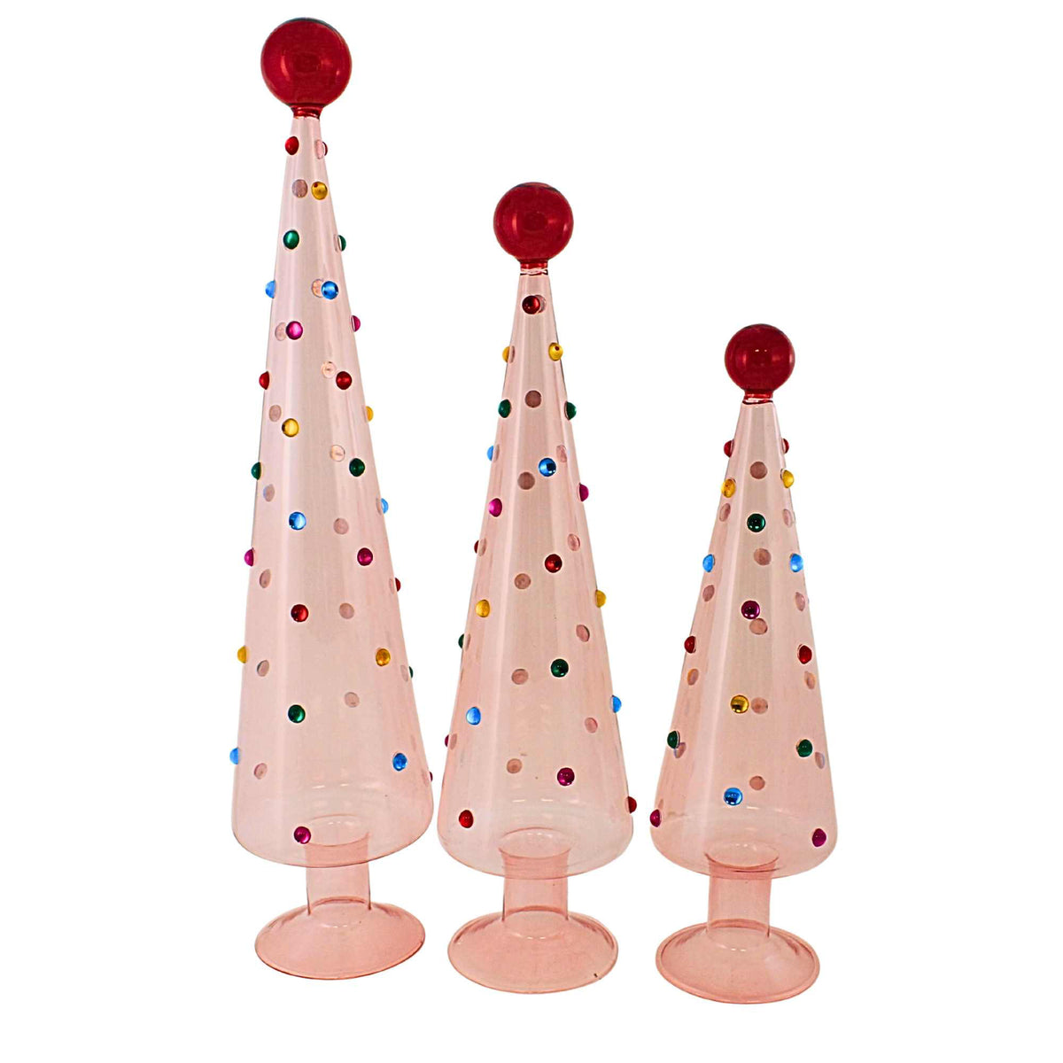 Cody Foster Decorated Dotted Trees Translucent Pink - - SBKGifts.com