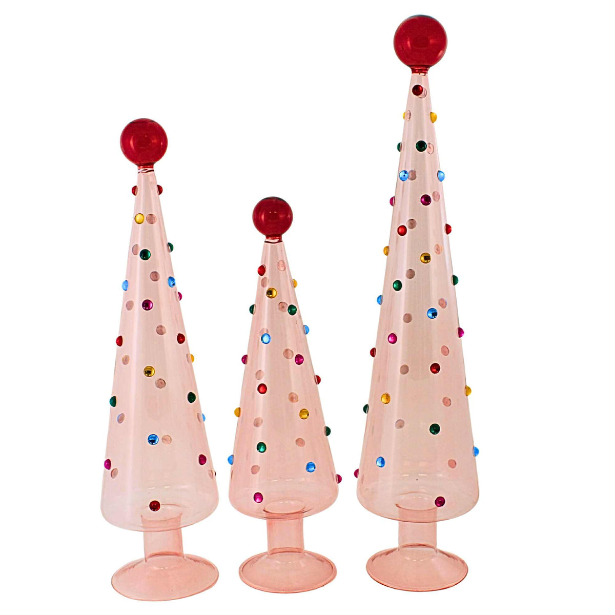 Cody Foster Decorated Dotted Trees Translucent Pink - - SBKGifts.com