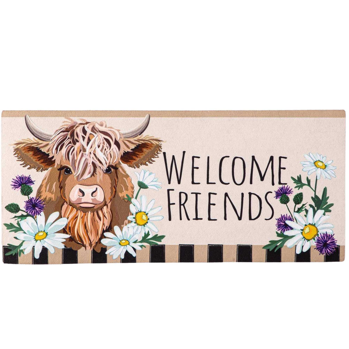 65639 Highland Cow Welcome Friends Sassafras Switch Mat 432620