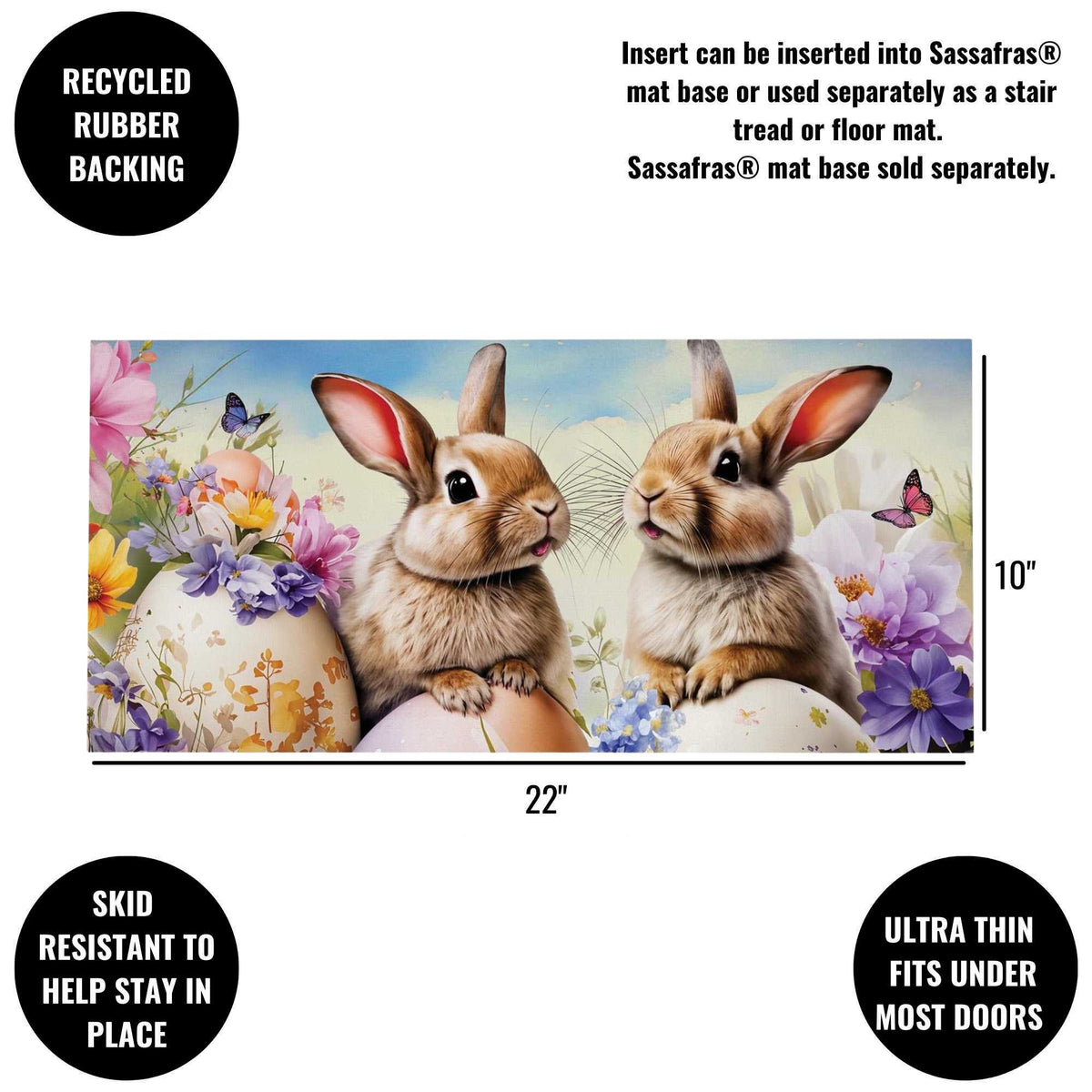 Evergreen Bunny & Easter Egg Sassafras Switch Mat - - SBKGifts.com