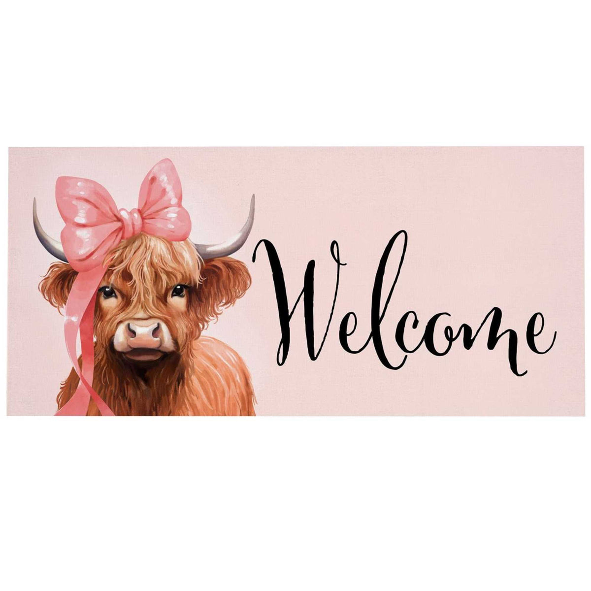 65643 Blossom The Bowtiful Highland Cow Sassafras Switch Mat SIFJFHMNM325