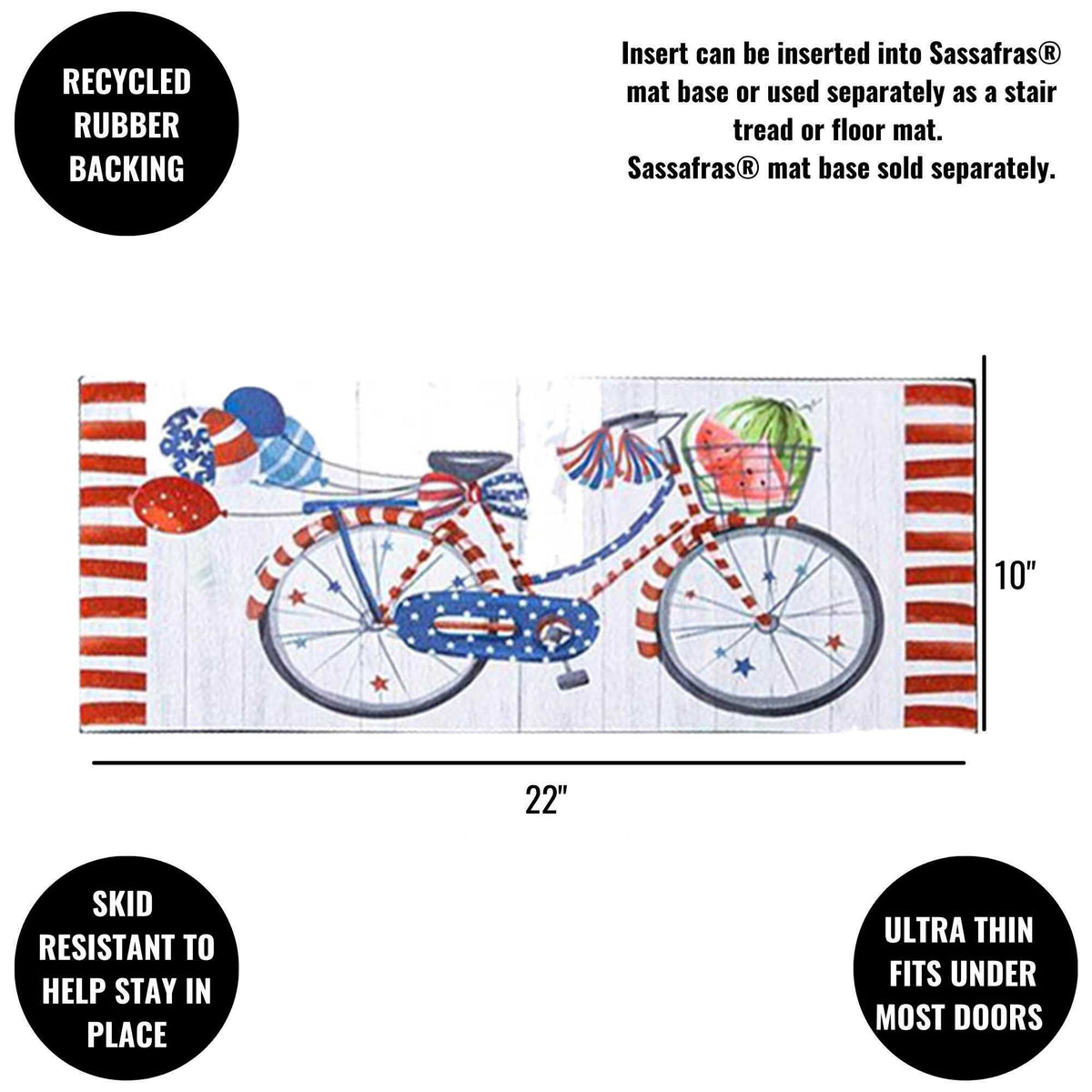 Evergreen American Classic Bicycle Sassafras Switch Mat - - SBKGifts.com
