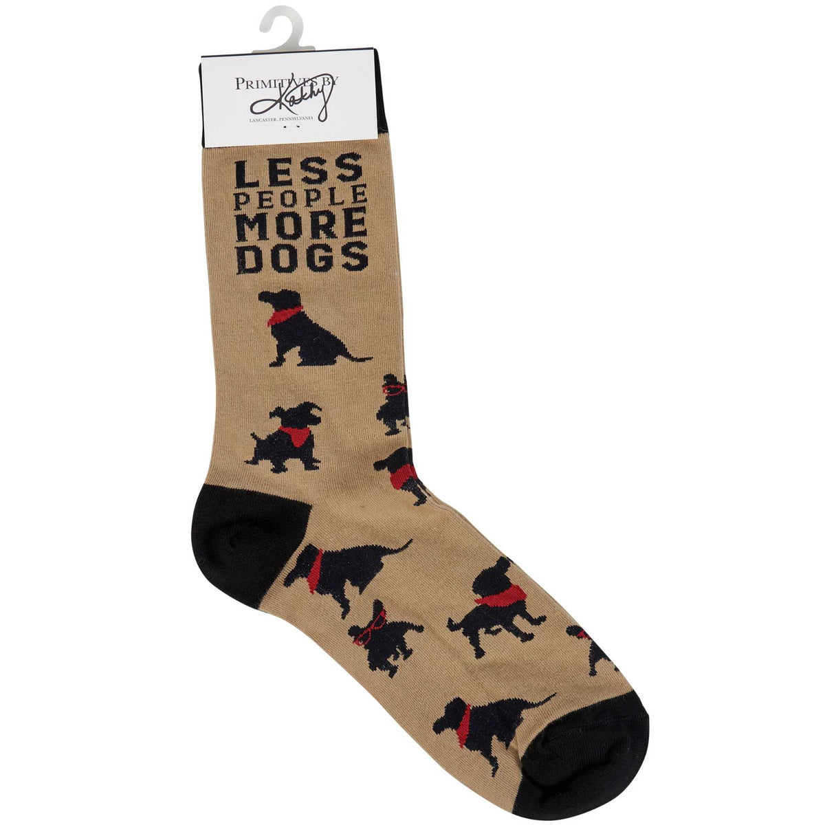 Primitives By Kathy Less People More Dogs Socks - - SBKGifts.com