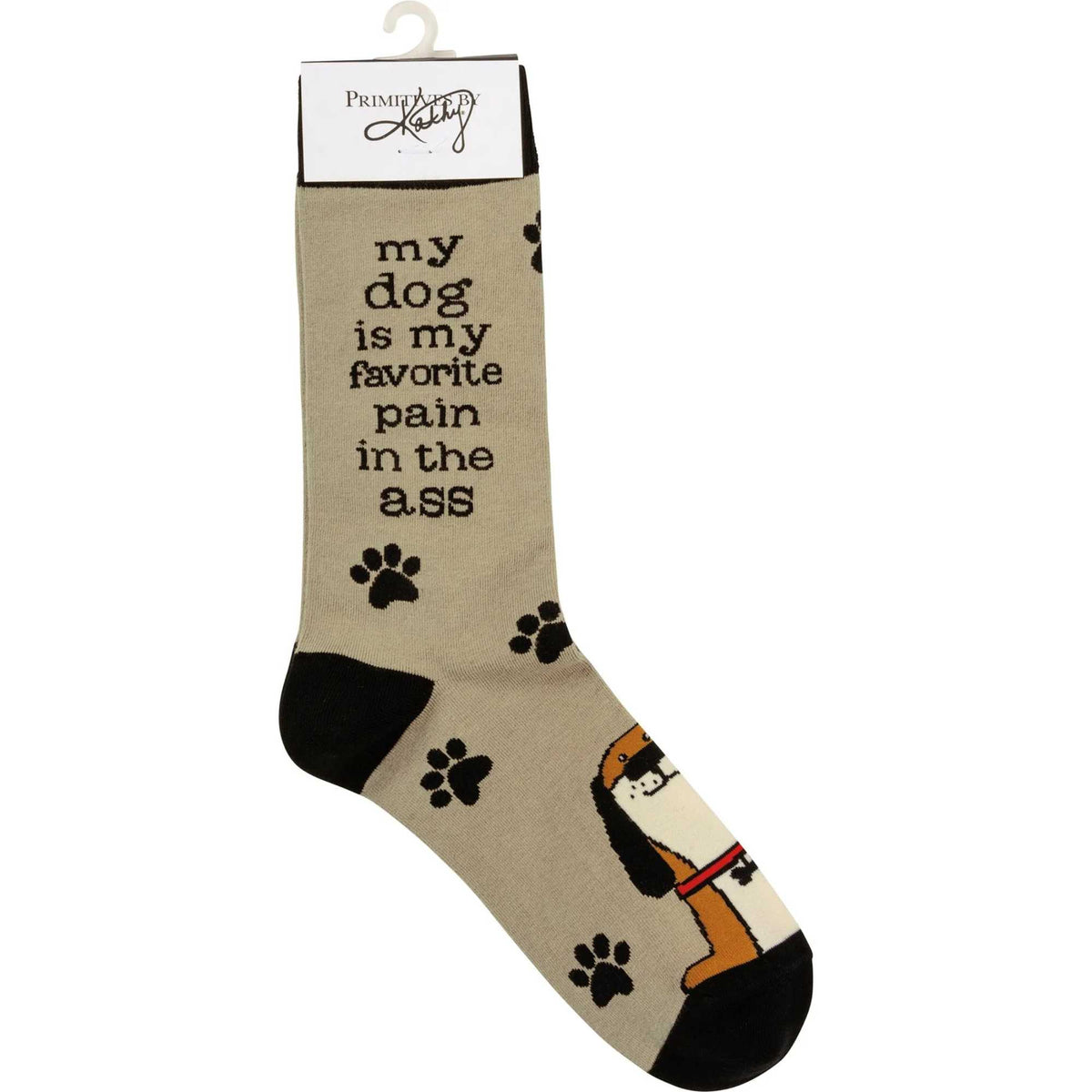 Primitives By Kathy My Dog Is My Favorite Pain In The Ass Sock - - SBKGifts.com