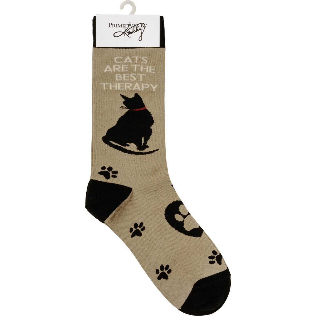 Primitives By Kathy Cats Are The Best Therapy Socks - - SBKGifts.com
