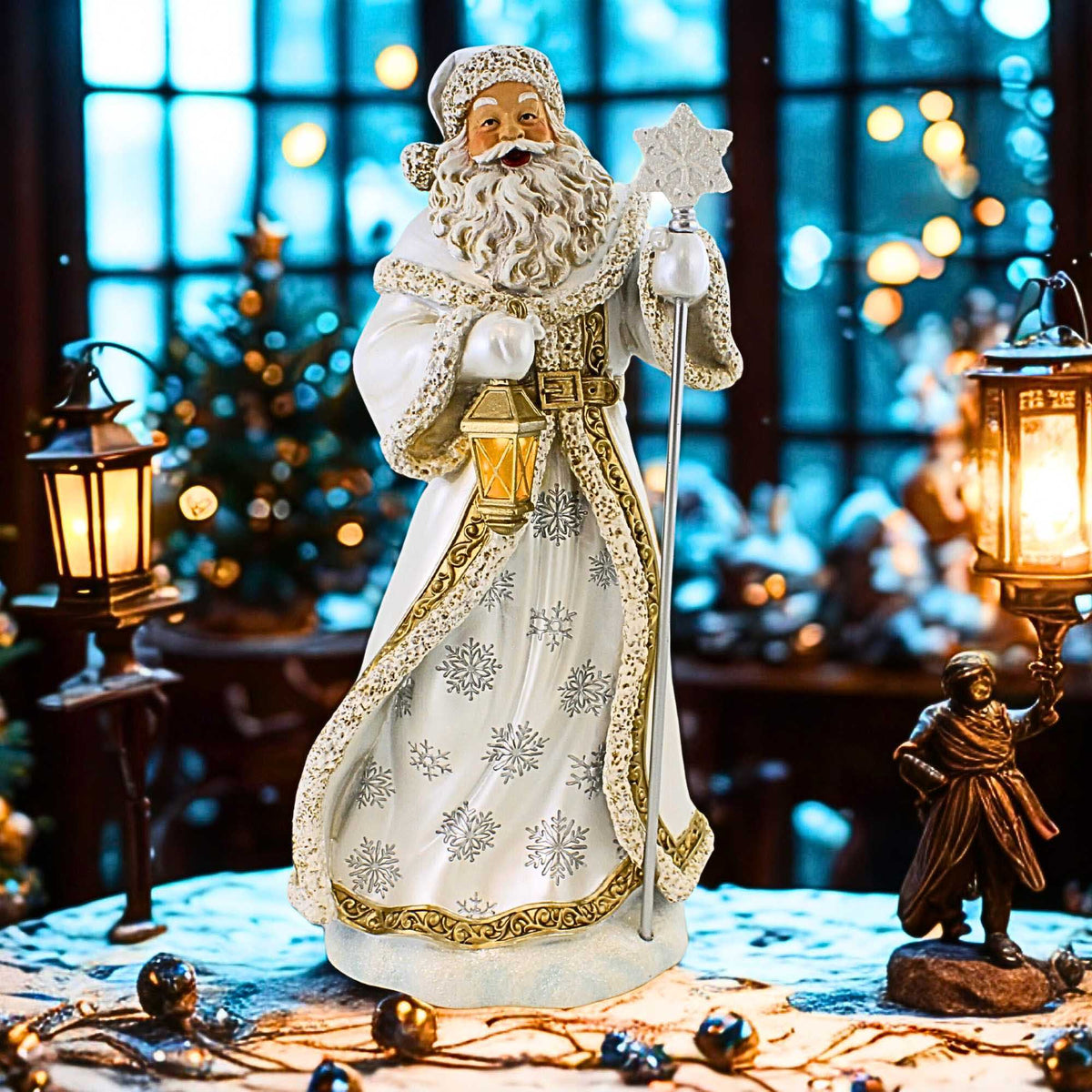 Joseph Studio Lighted Santa With Staff - - SBKGifts.com