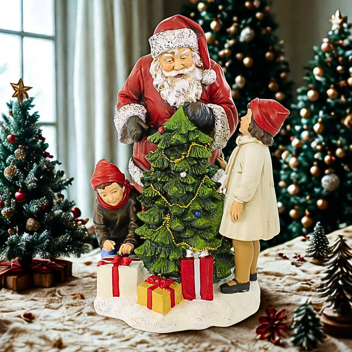 Joseph Studio Santa With Kids At Tree - - SBKGifts.com