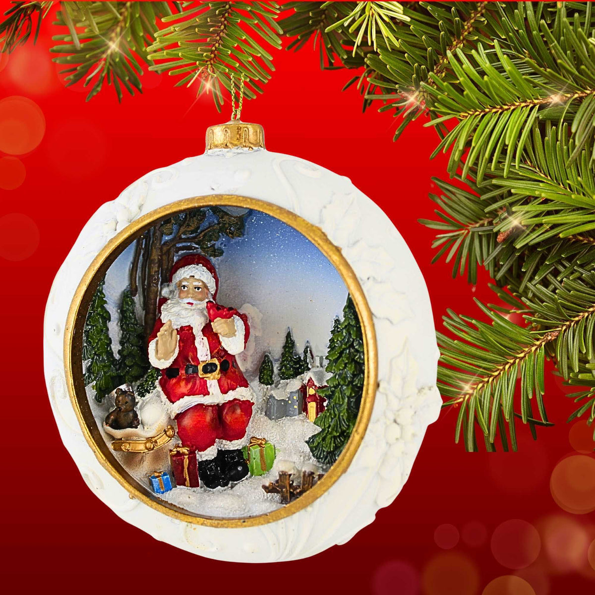 Roman Carved Santa Ornament - - SBKGifts.com