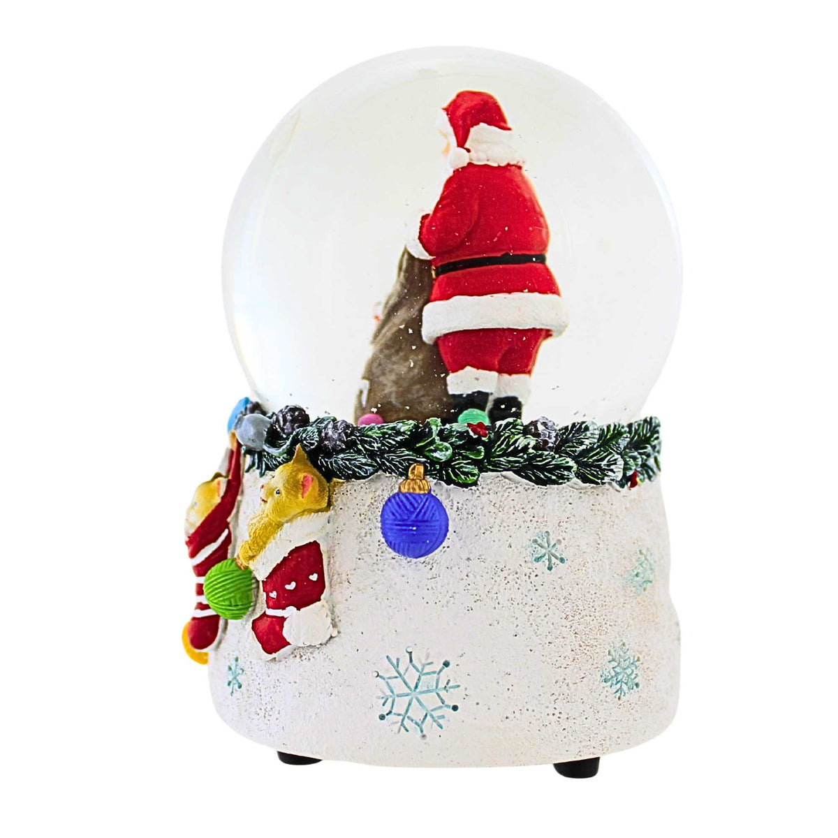 Roman Musical Cat Santa Dome - - SBKGifts.com