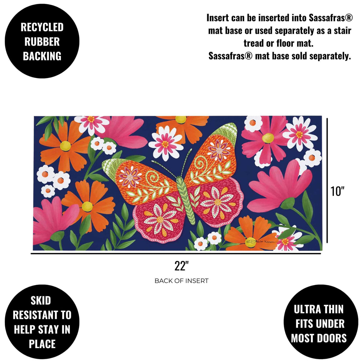Evergreen Bloom & Burst Butterfly Sassafras Switch Mat - - SBKGifts.com