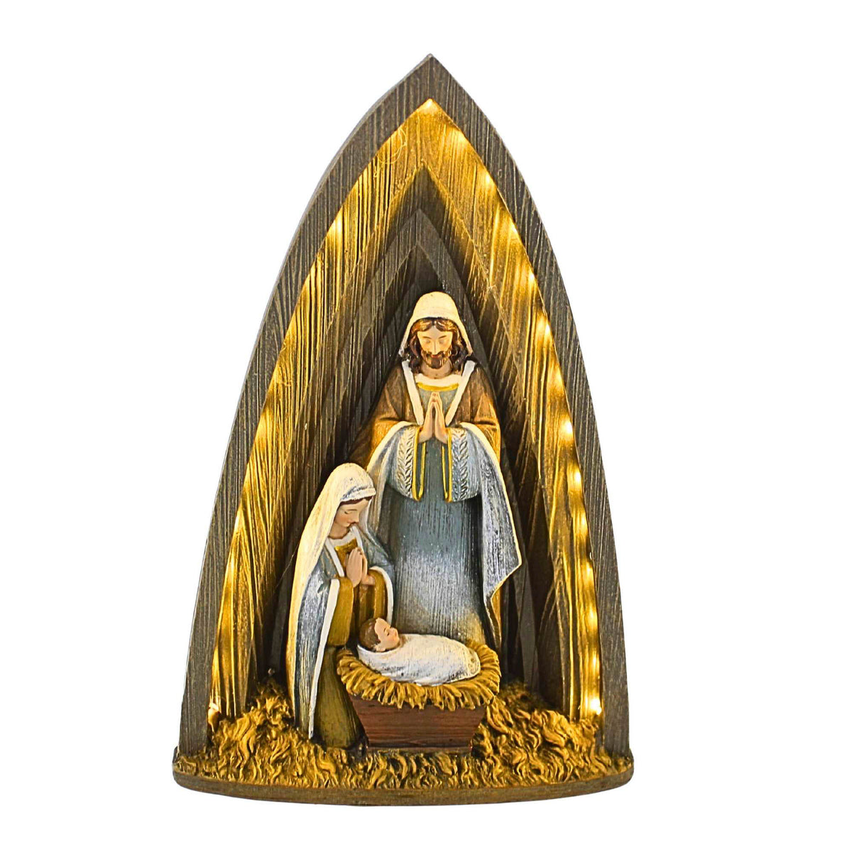 65698 Lighted Layered Holy Family 633504