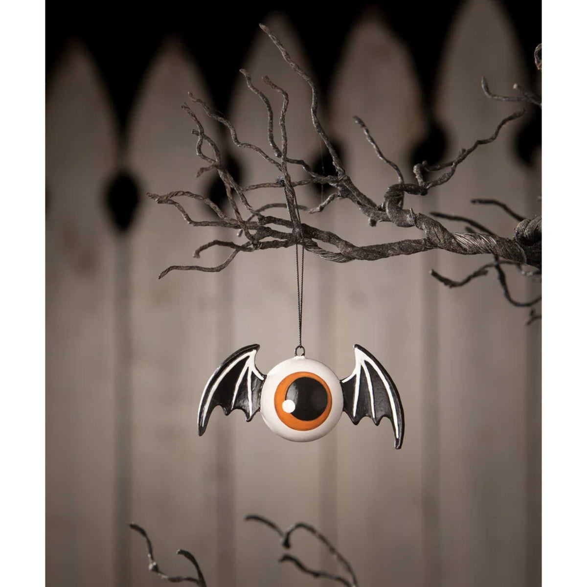 Bethany Lowe Orange Eyeball Bat Ornament - - SBKGifts.com