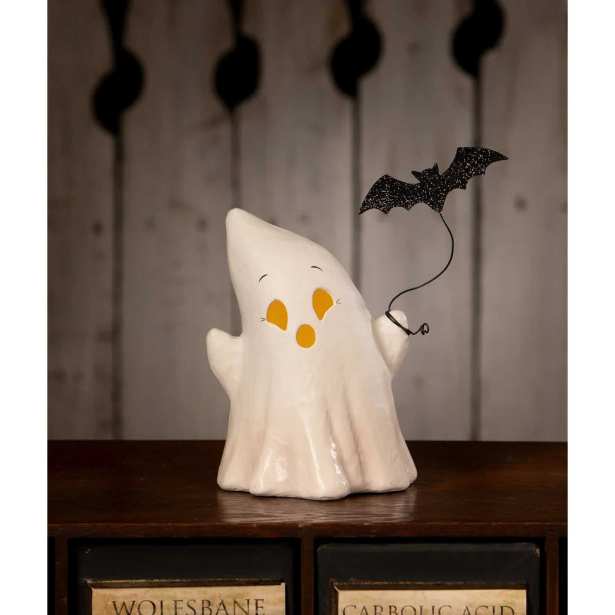 Bethany Lowe Luminary Boo With Bat - - SBKGifts.com