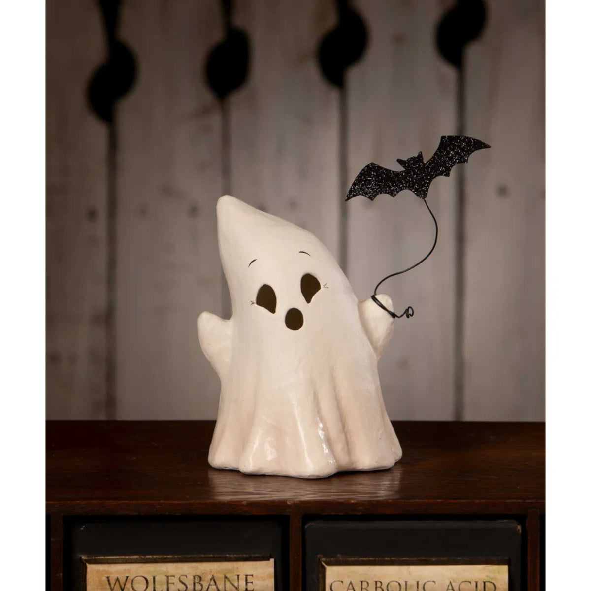 Bethany Lowe Luminary Boo With Bat - - SBKGifts.com
