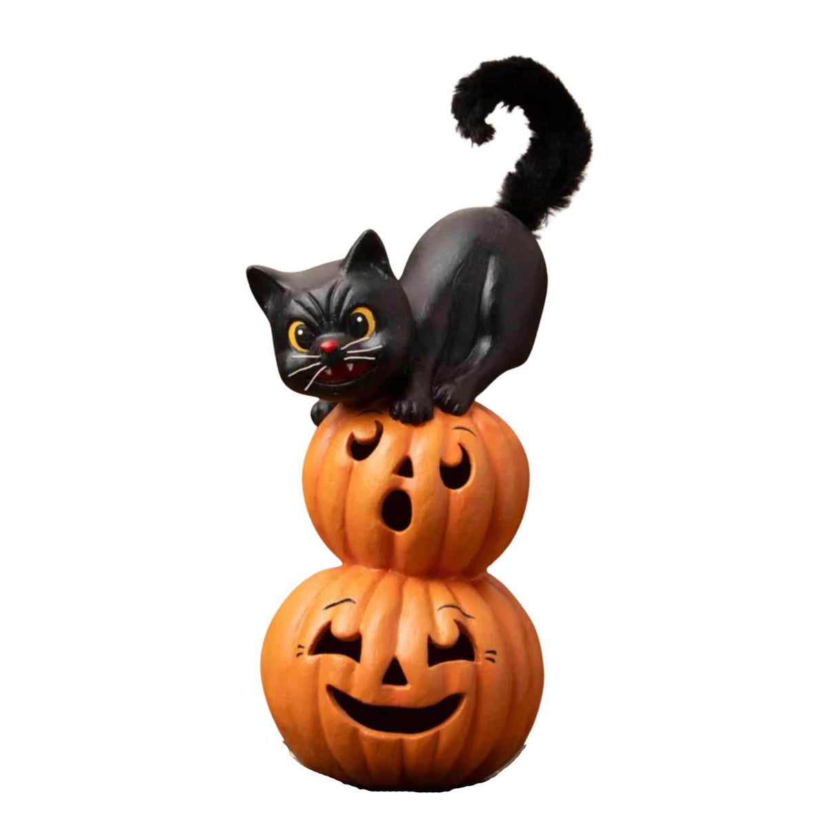 65792 Small Pumpkin Stack Black Cat TL5366