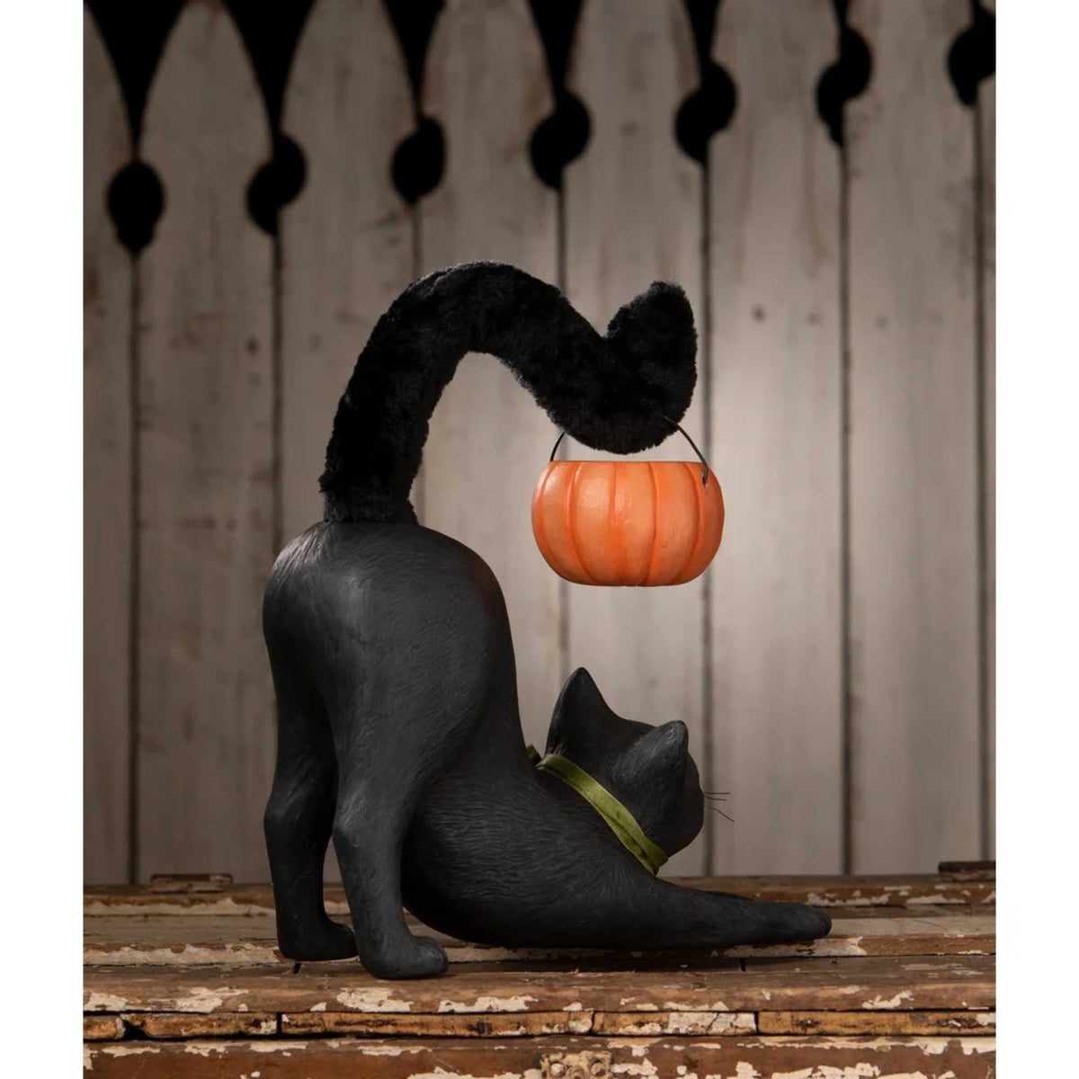 Bethany Lowe Pumpkin Prowler Cat - - SBKGifts.com