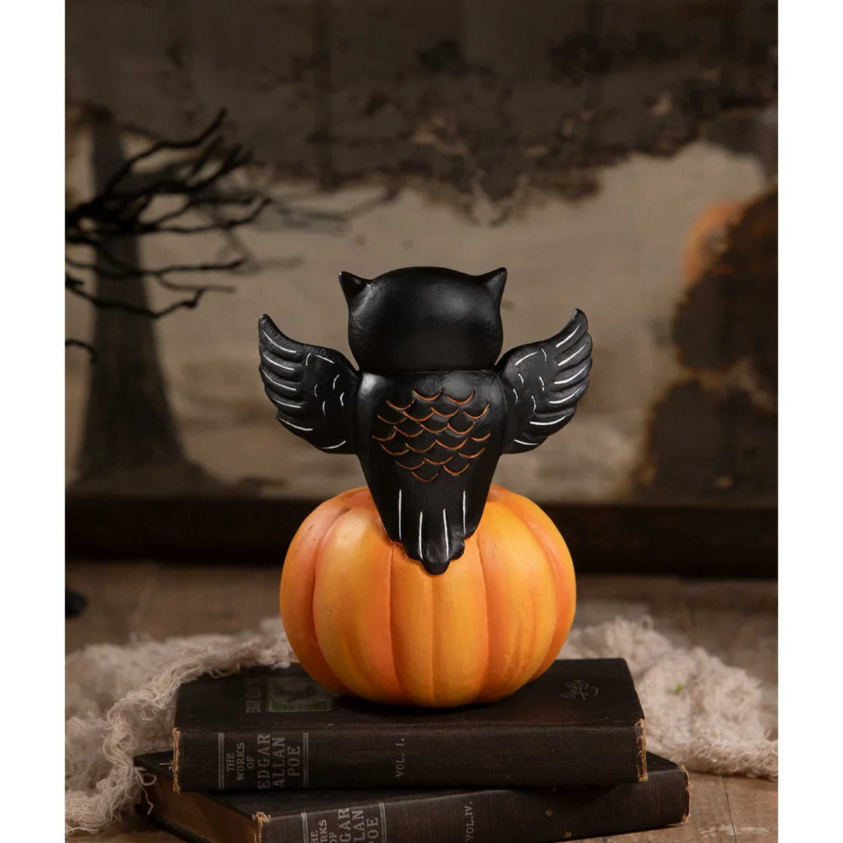 Bethany Lowe Owl On Jack O'lantern - - SBKGifts.com