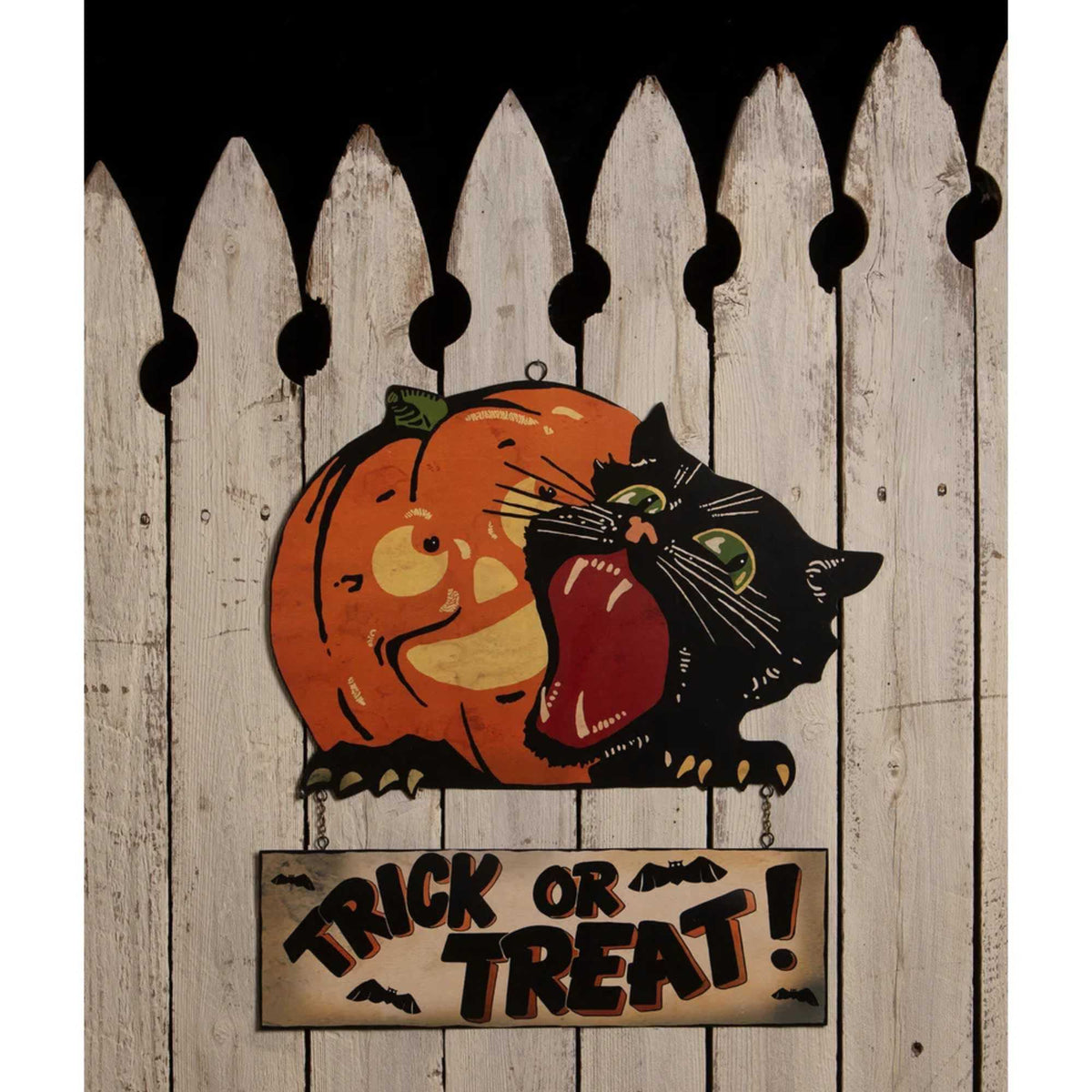 Bethany Lowe Trick Or Treat Tin Sign - - SBKGifts.com