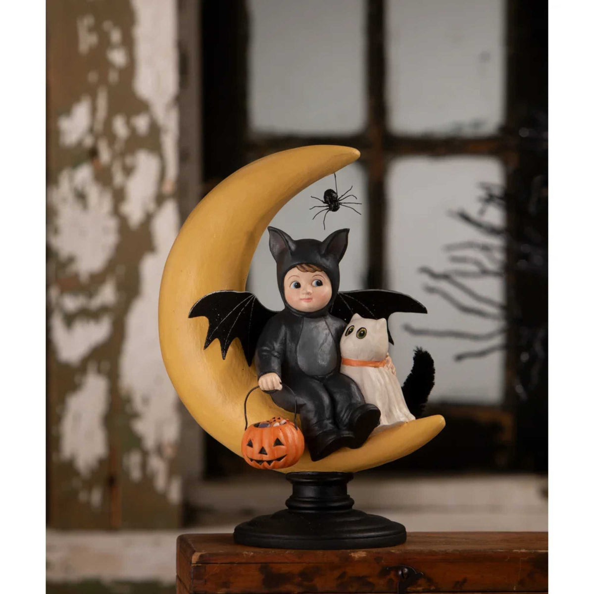 Bethany Lowe Hugh With Casper On Moon - - SBKGifts.com